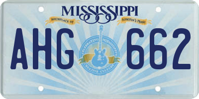 MS license plate AHG662