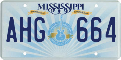MS license plate AHG664