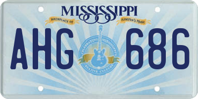 MS license plate AHG686