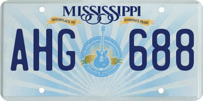 MS license plate AHG688
