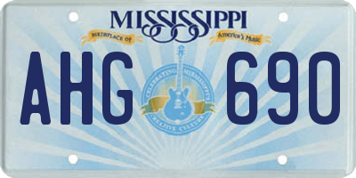 MS license plate AHG690