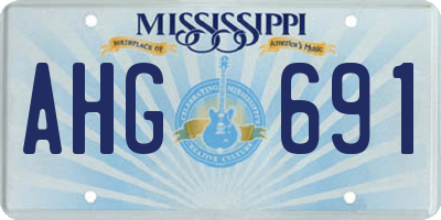 MS license plate AHG691