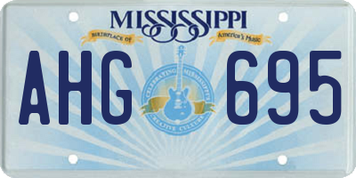 MS license plate AHG695