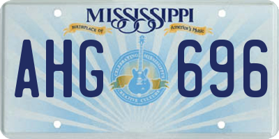 MS license plate AHG696