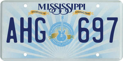 MS license plate AHG697