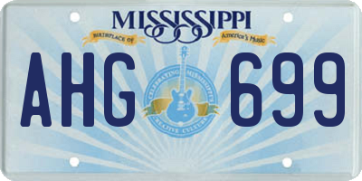 MS license plate AHG699