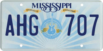 MS license plate AHG707