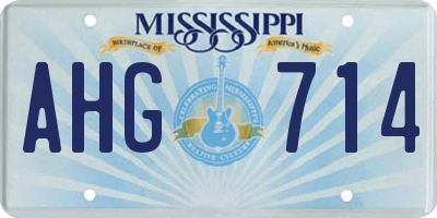 MS license plate AHG714