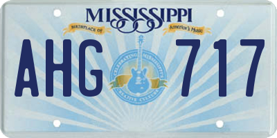 MS license plate AHG717