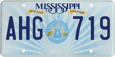 MS license plate AHG719