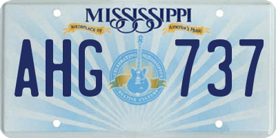 MS license plate AHG737