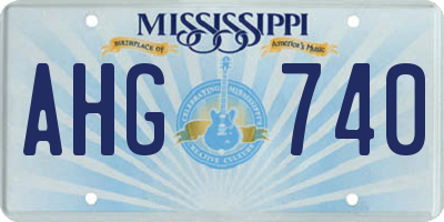 MS license plate AHG740