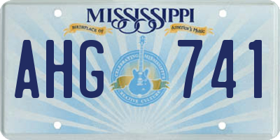 MS license plate AHG741