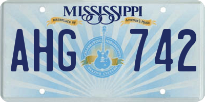 MS license plate AHG742