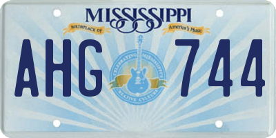 MS license plate AHG744