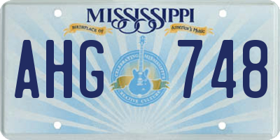 MS license plate AHG748