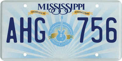 MS license plate AHG756