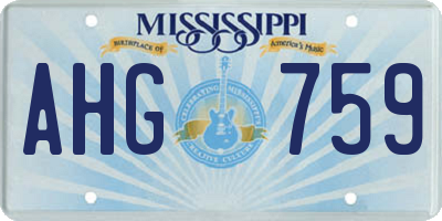 MS license plate AHG759