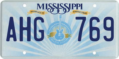 MS license plate AHG769