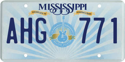 MS license plate AHG771