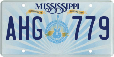 MS license plate AHG779