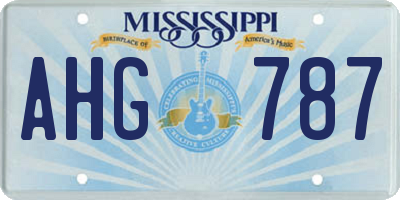 MS license plate AHG787