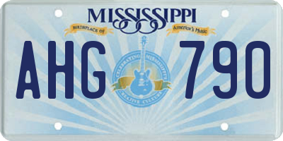 MS license plate AHG790
