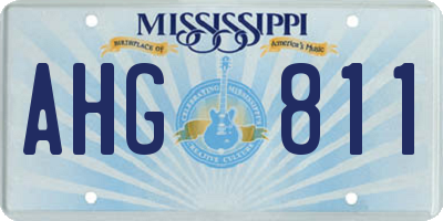 MS license plate AHG811