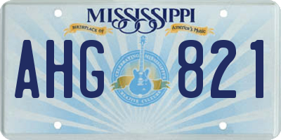 MS license plate AHG821