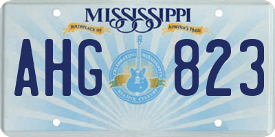 MS license plate AHG823