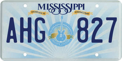 MS license plate AHG827