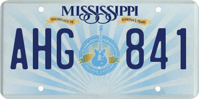 MS license plate AHG841