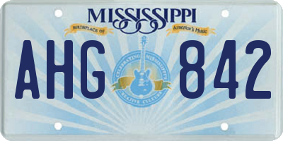 MS license plate AHG842