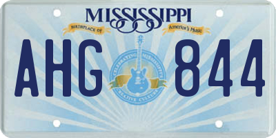 MS license plate AHG844
