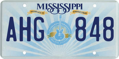 MS license plate AHG848