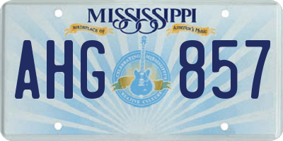 MS license plate AHG857