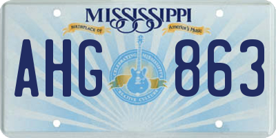 MS license plate AHG863