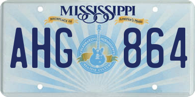 MS license plate AHG864