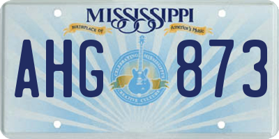 MS license plate AHG873