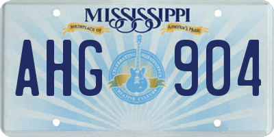 MS license plate AHG904