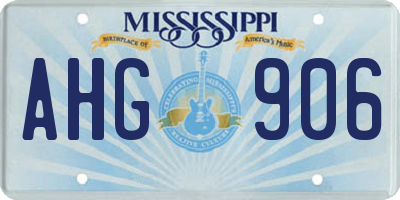 MS license plate AHG906