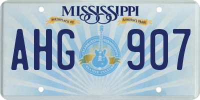 MS license plate AHG907