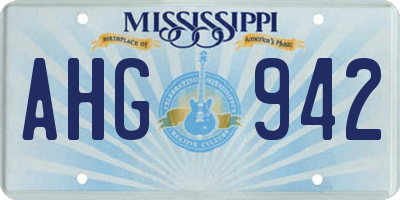 MS license plate AHG942