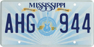 MS license plate AHG944