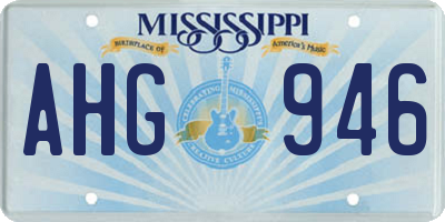 MS license plate AHG946