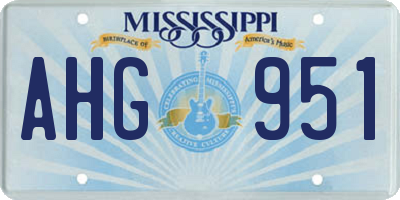 MS license plate AHG951