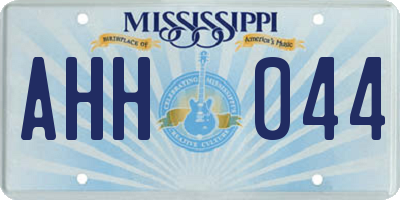 MS license plate AHH044