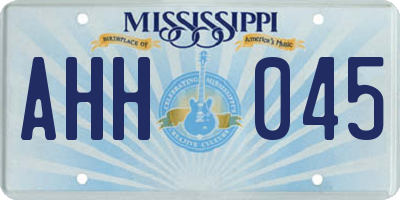 MS license plate AHH045