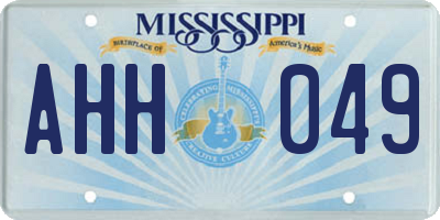 MS license plate AHH049