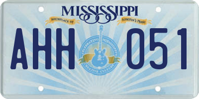 MS license plate AHH051